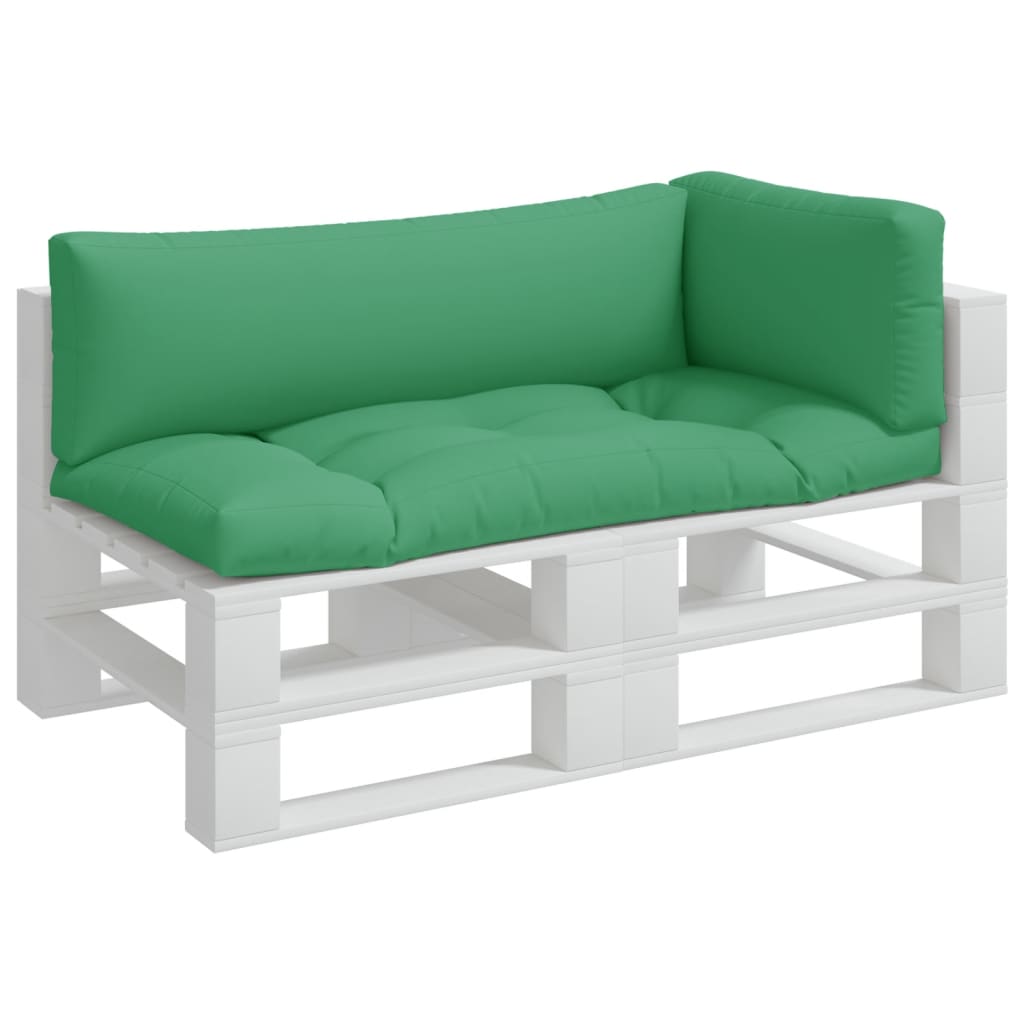 vidaXL Coussins de palette 3 pcs vert tissu