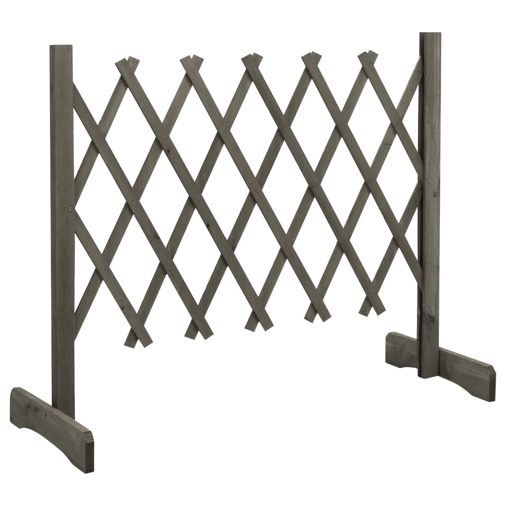 vidaXL Clôture en treillis de jardin Gris 120x60 cm Bois de sapin