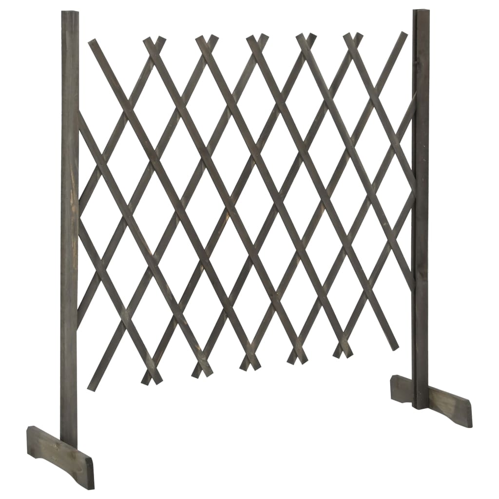 vidaXL Clôture en treillis de jardin Gris 120x90 cm Bois de sapin