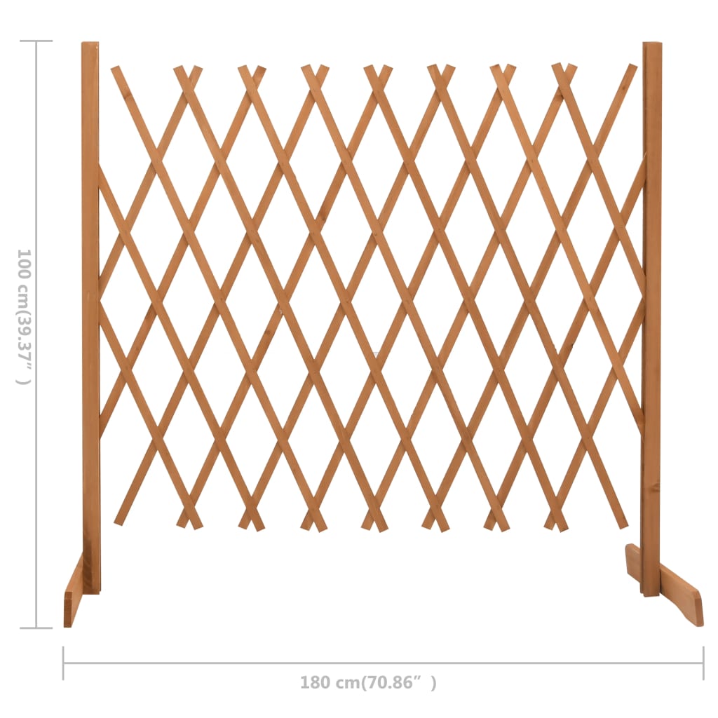 vidaXL Clôture en treillis de jardin Orange 180x100 cm Bois de sapin