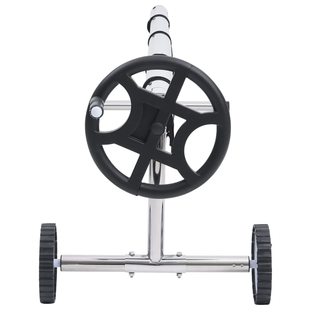 vidaXL Enrouleur de bâche de piscine avec base en acier inoxydable