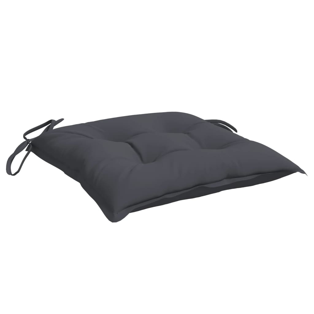 vidaXL Coussins de chaise 2 pcs anthracite 40x40x7 cm tissu oxford