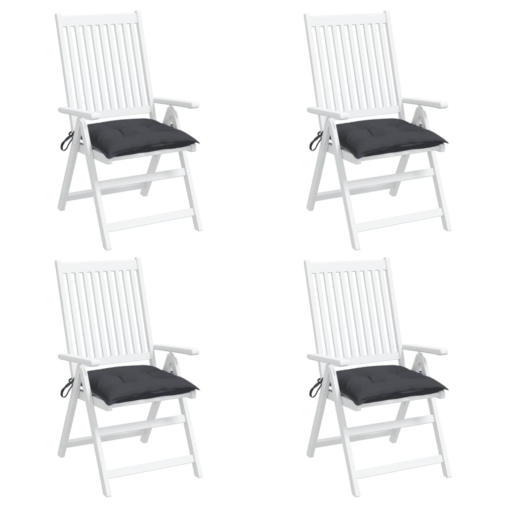 vidaXL Coussins de chaise 4 pcs anthracite 40x40x7 cm tissu oxford