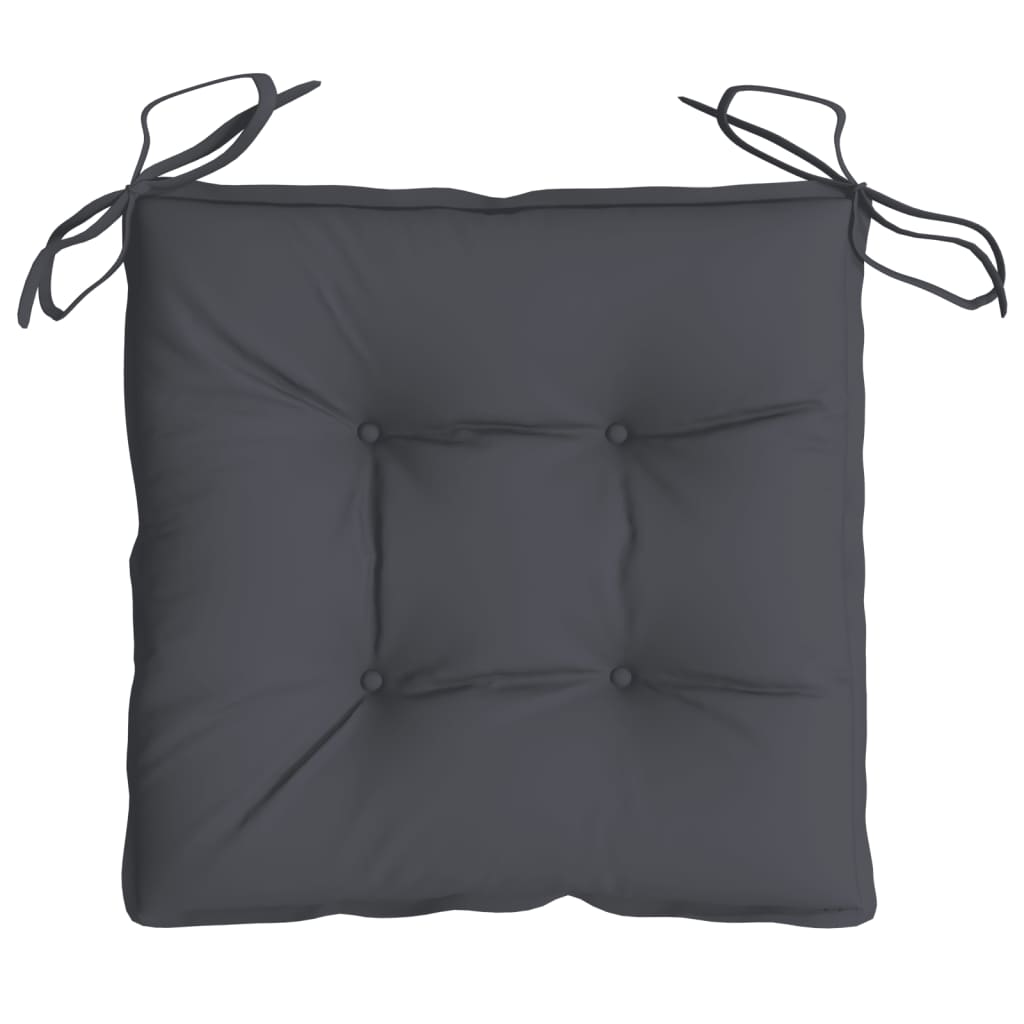 vidaXL Coussins de chaise 4 pcs anthracite 40x40x7 cm tissu oxford