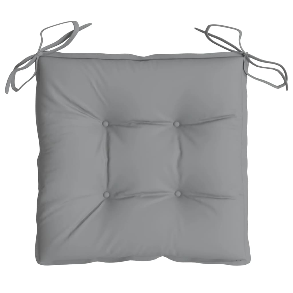 vidaXL Coussins de chaise 4 pcs gris 40x40x7 cm tissu oxford