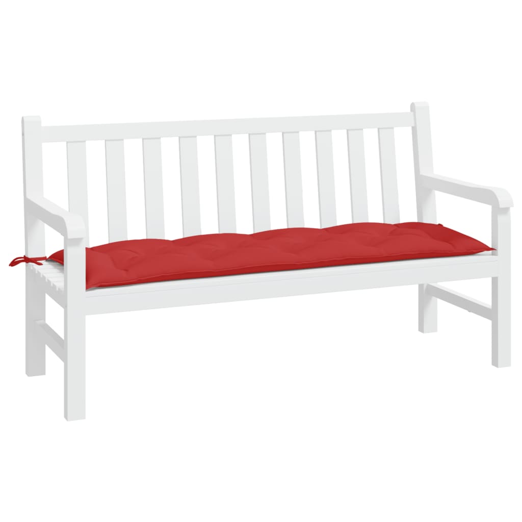 vidaXL Coussin de banc de jardin rouge 150x50x7 cm tissu oxford