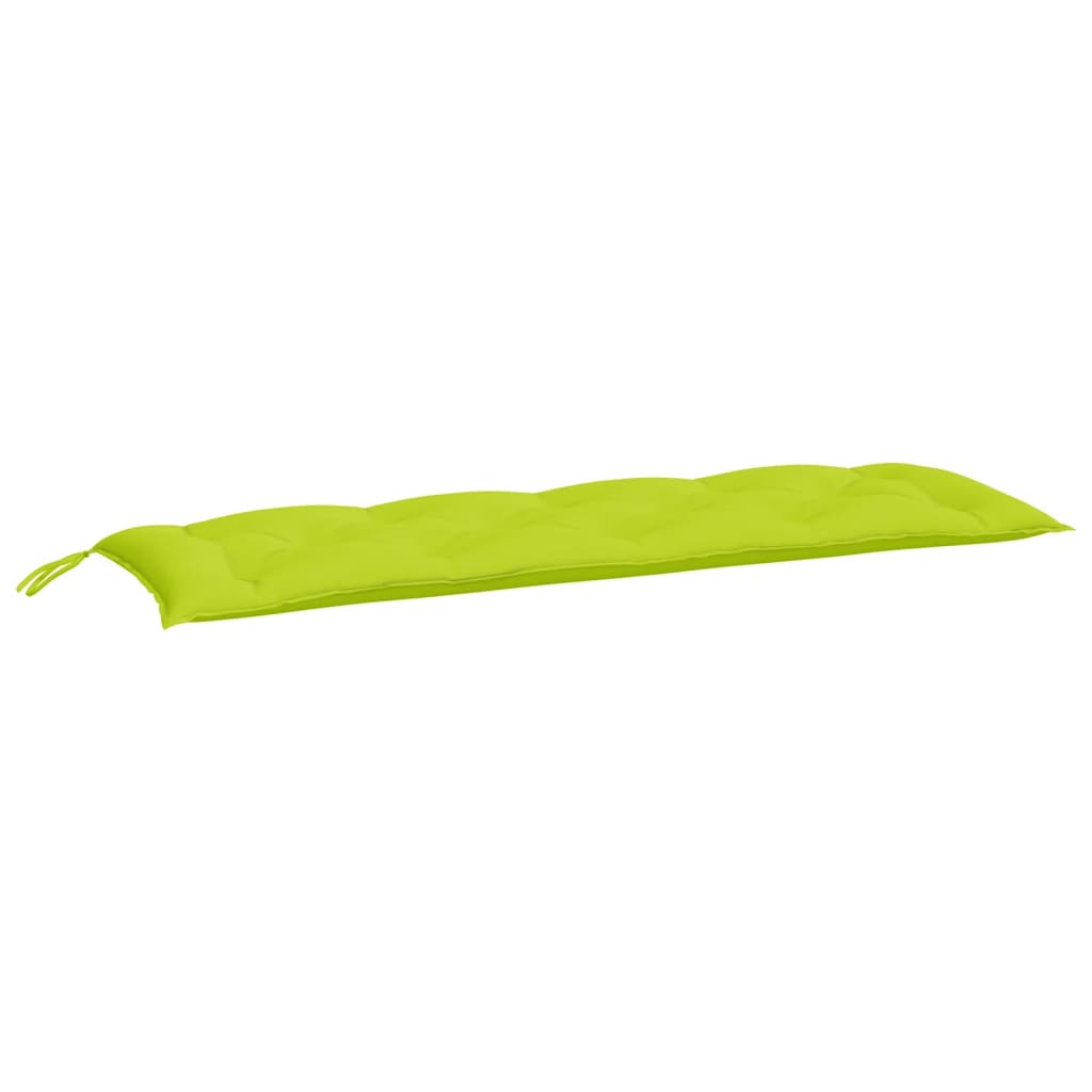 vidaXL Coussin de banc de jardin vert brillant 150x50x7cm tissu oxford