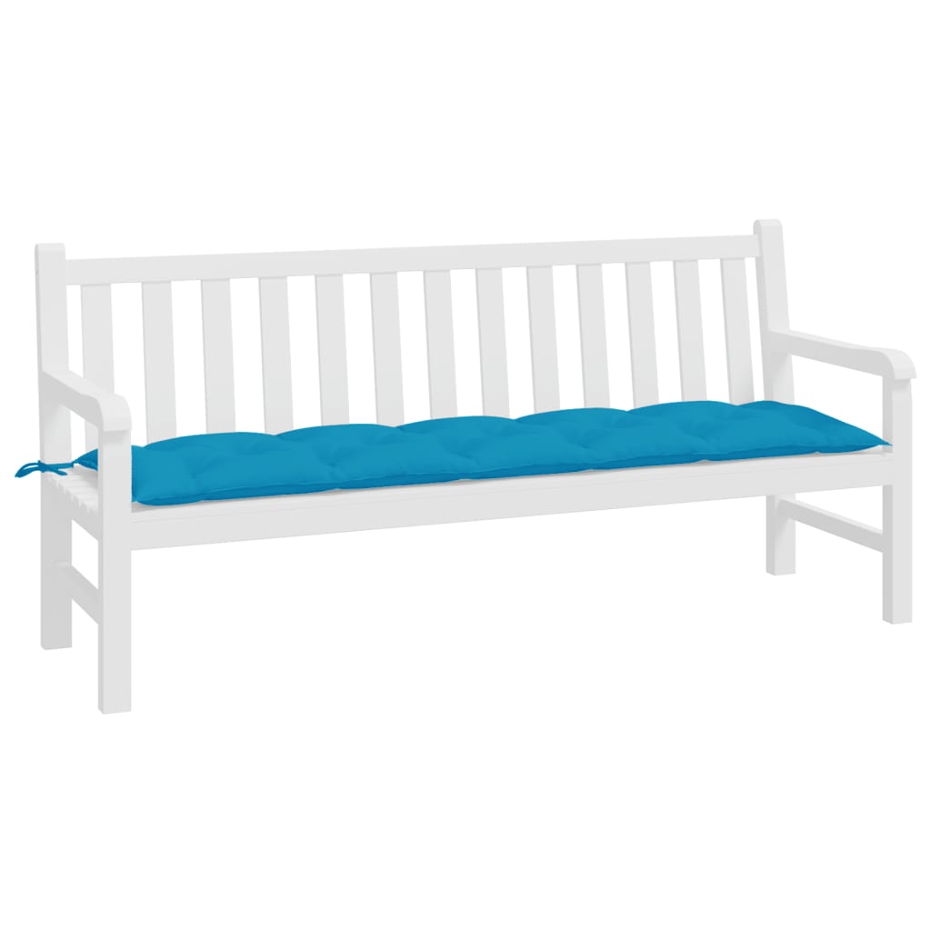 vidaXL Coussin de banc de jardin bleu clair 180x50x7 cm tissu oxford