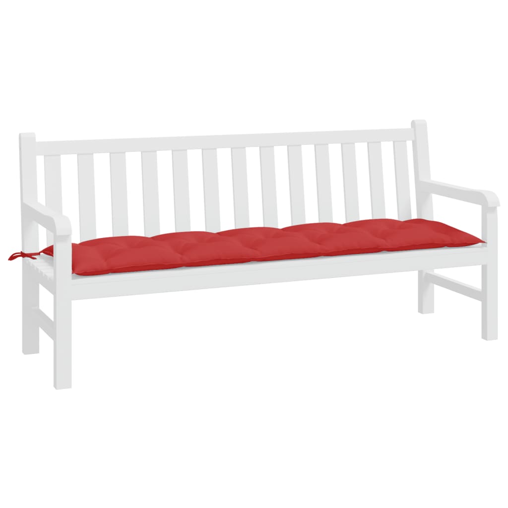 vidaXL Coussin de banc de jardin rouge 180x50x7 cm tissu oxford