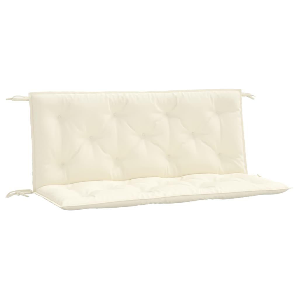 vidaXL Coussins de banc de jardin 2 pcs blanc crème tissu Oxford
