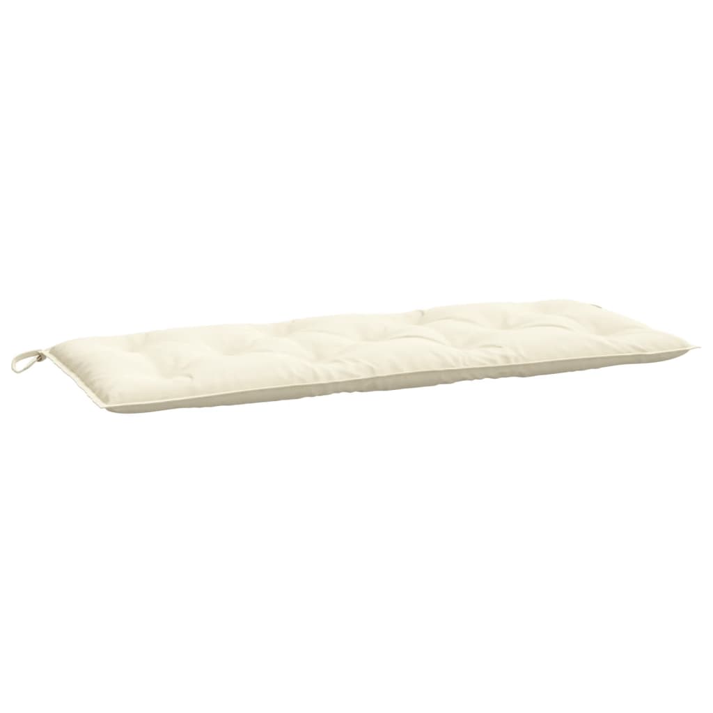 vidaXL Coussins de banc de jardin 2 pcs blanc crème tissu Oxford