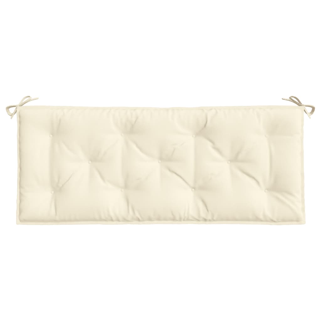 vidaXL Coussins de banc de jardin 2 pcs blanc crème tissu Oxford