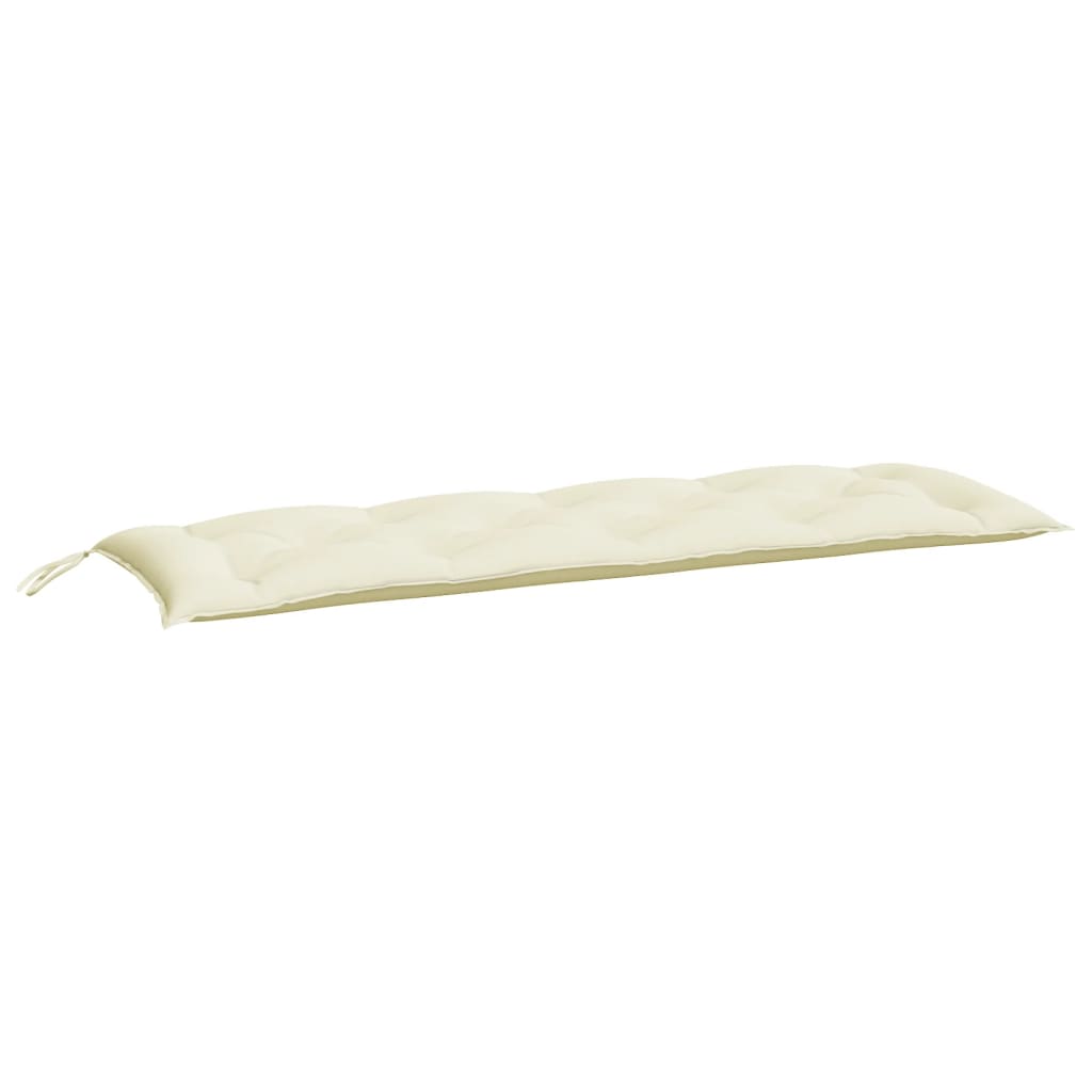 vidaXL Coussins de banc de jardin 2 pcs blanc crème tissu Oxford