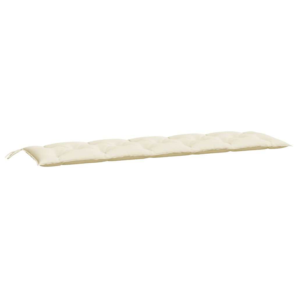 vidaXL Coussins de banc de jardin 2 pcs blanc crème tissu Oxford