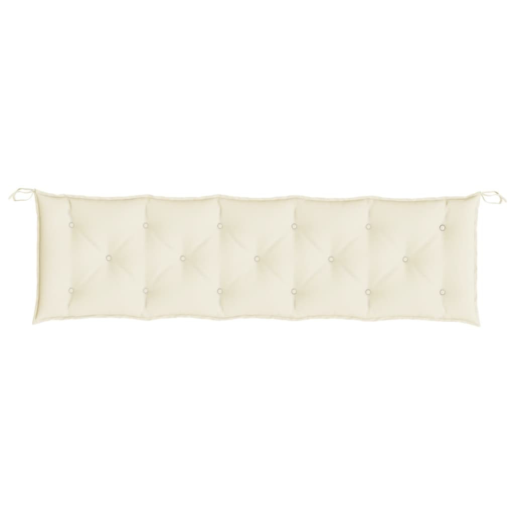 vidaXL Coussins de banc de jardin 2 pcs blanc crème tissu Oxford