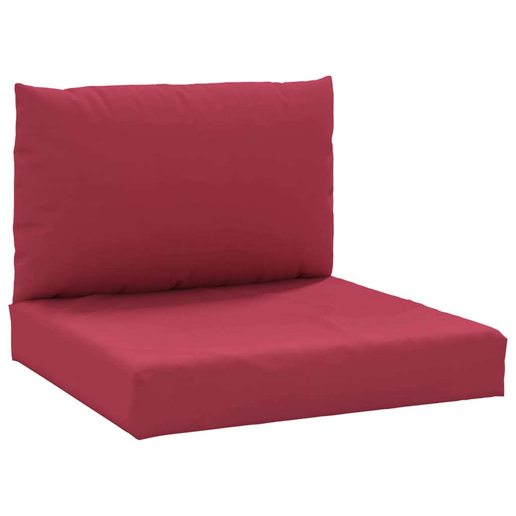 vidaXL Coussins de palette 2 pcs rouge bordeaux tissu oxford