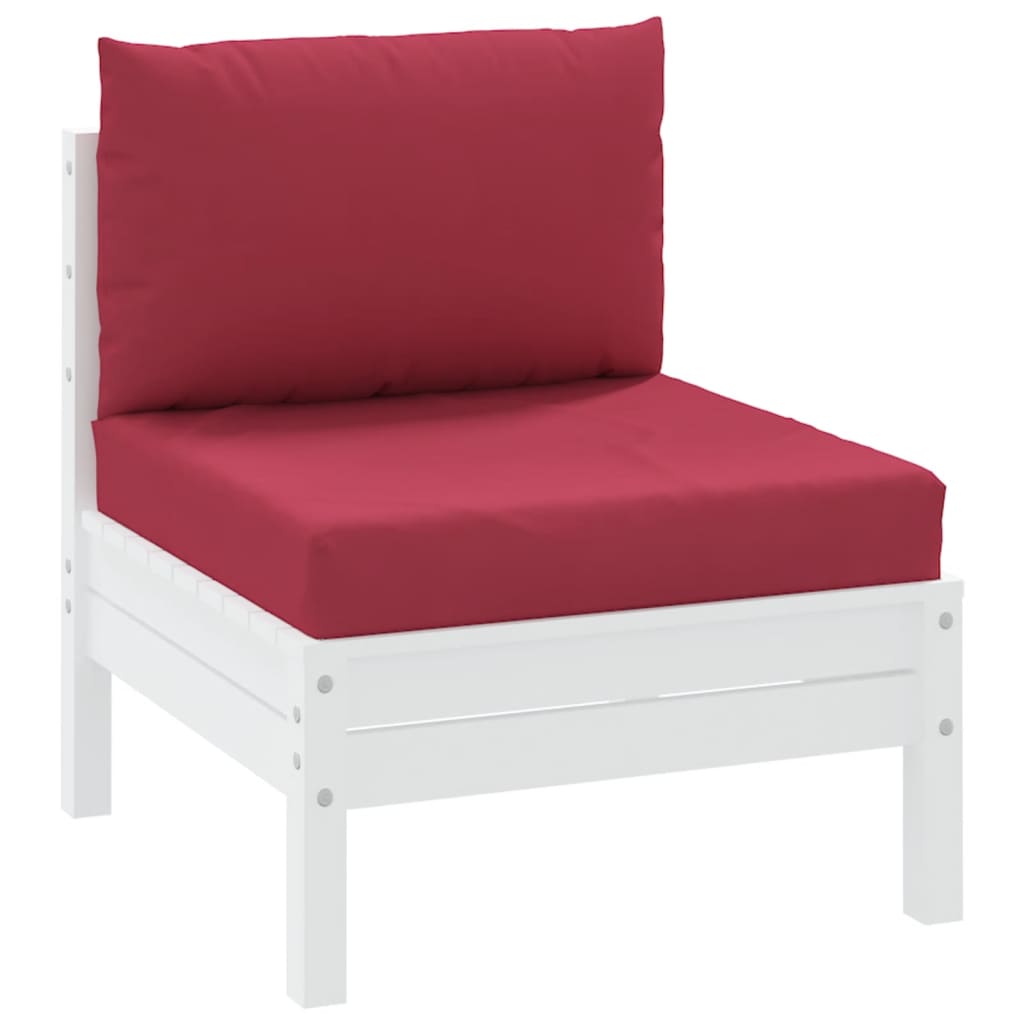 vidaXL Coussins de palette 2 pcs rouge bordeaux tissu oxford