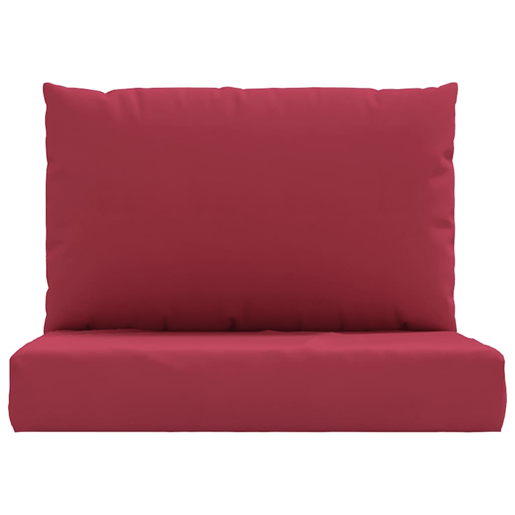 vidaXL Coussins de palette 2 pcs rouge bordeaux tissu oxford
