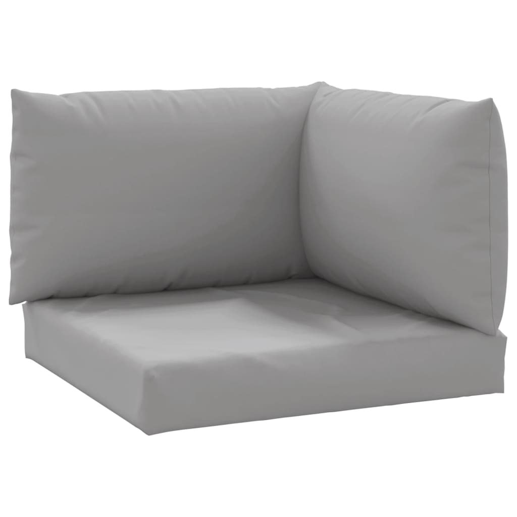 vidaXL Coussins de palette 3 pcs gris tissu oxford