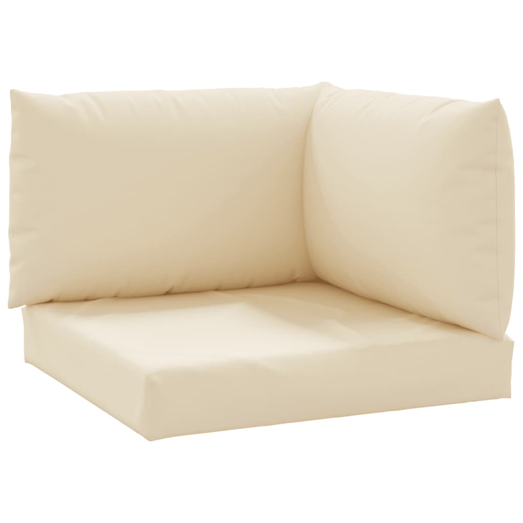 vidaXL Coussins de palette 3 pcs beige tissu oxford