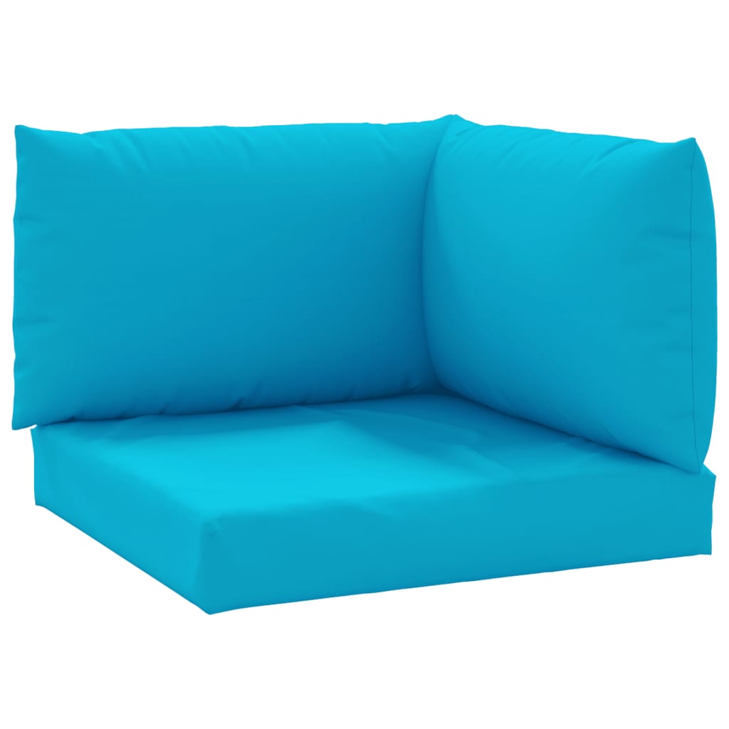 vidaXL Coussins de palette 3 pcs bleu clair tissu oxford