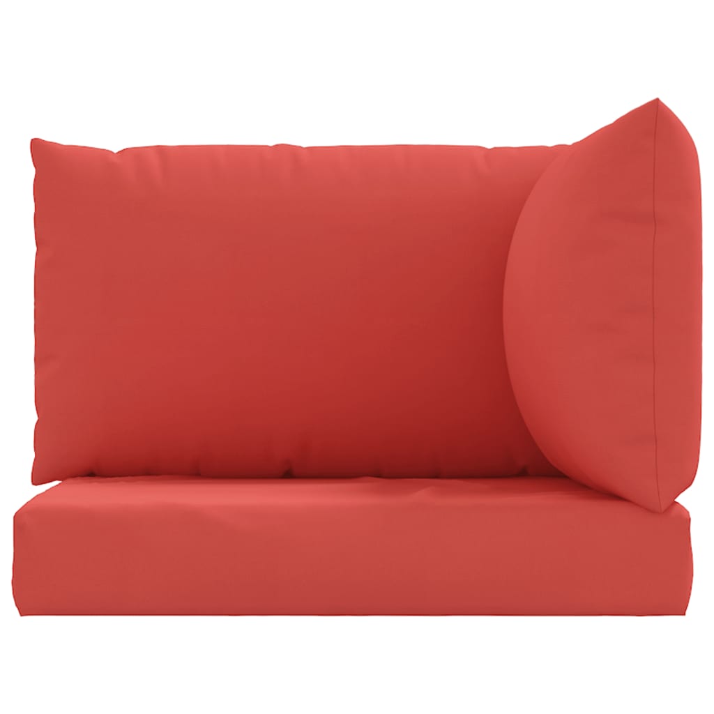 vidaXL Coussins de palette 3 pcs rouge tissu oxford