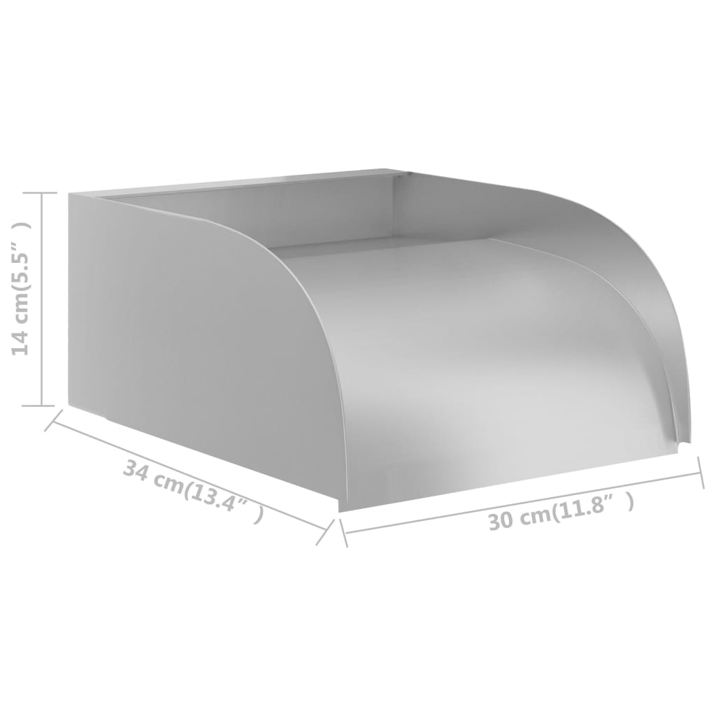 vidaXL Cascade 30x34x14 cm Acier inoxydable 304