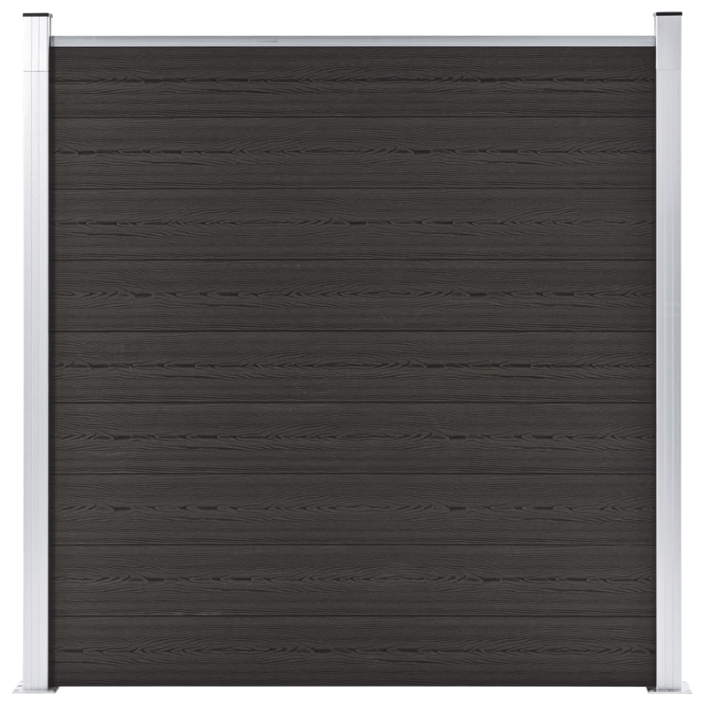 vidaXL Panneau de clôture WPC 180x186 cm Noir