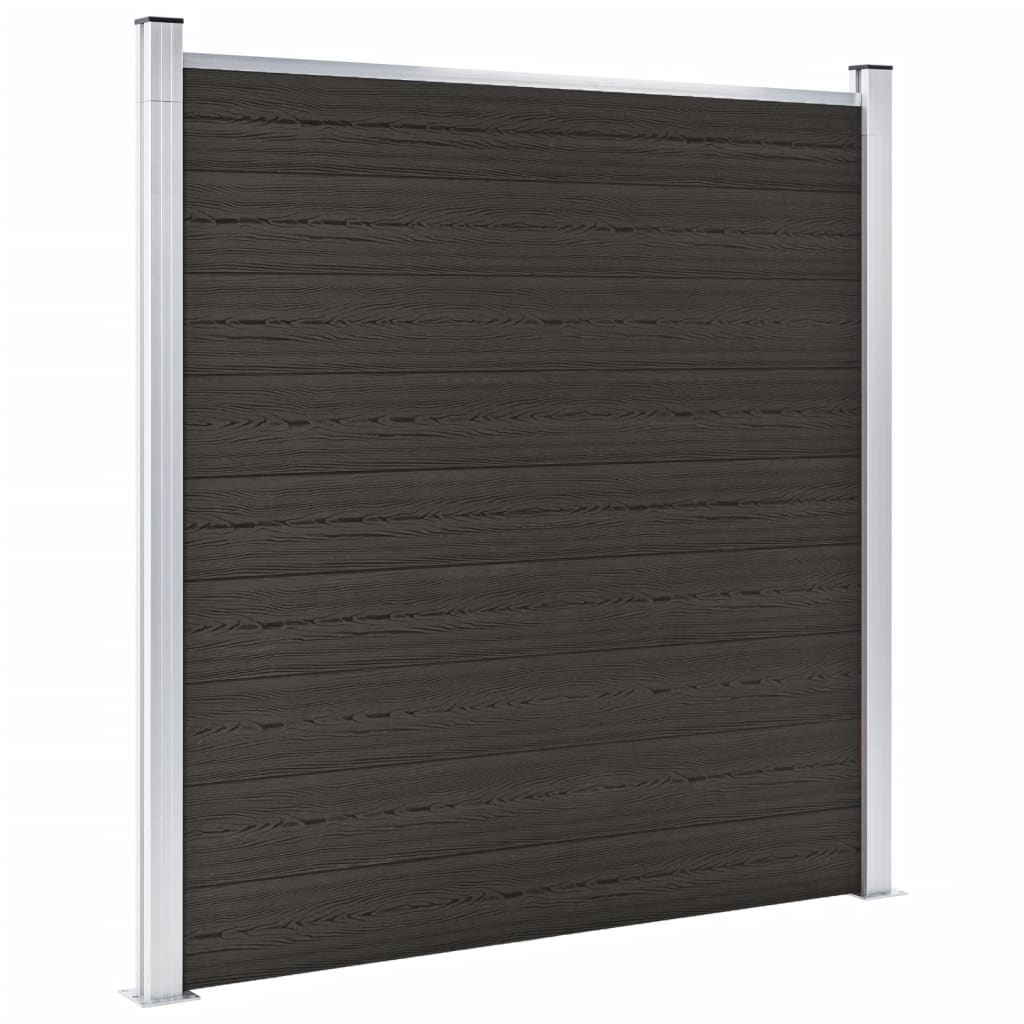 vidaXL Panneau de clôture WPC 180x186 cm Noir