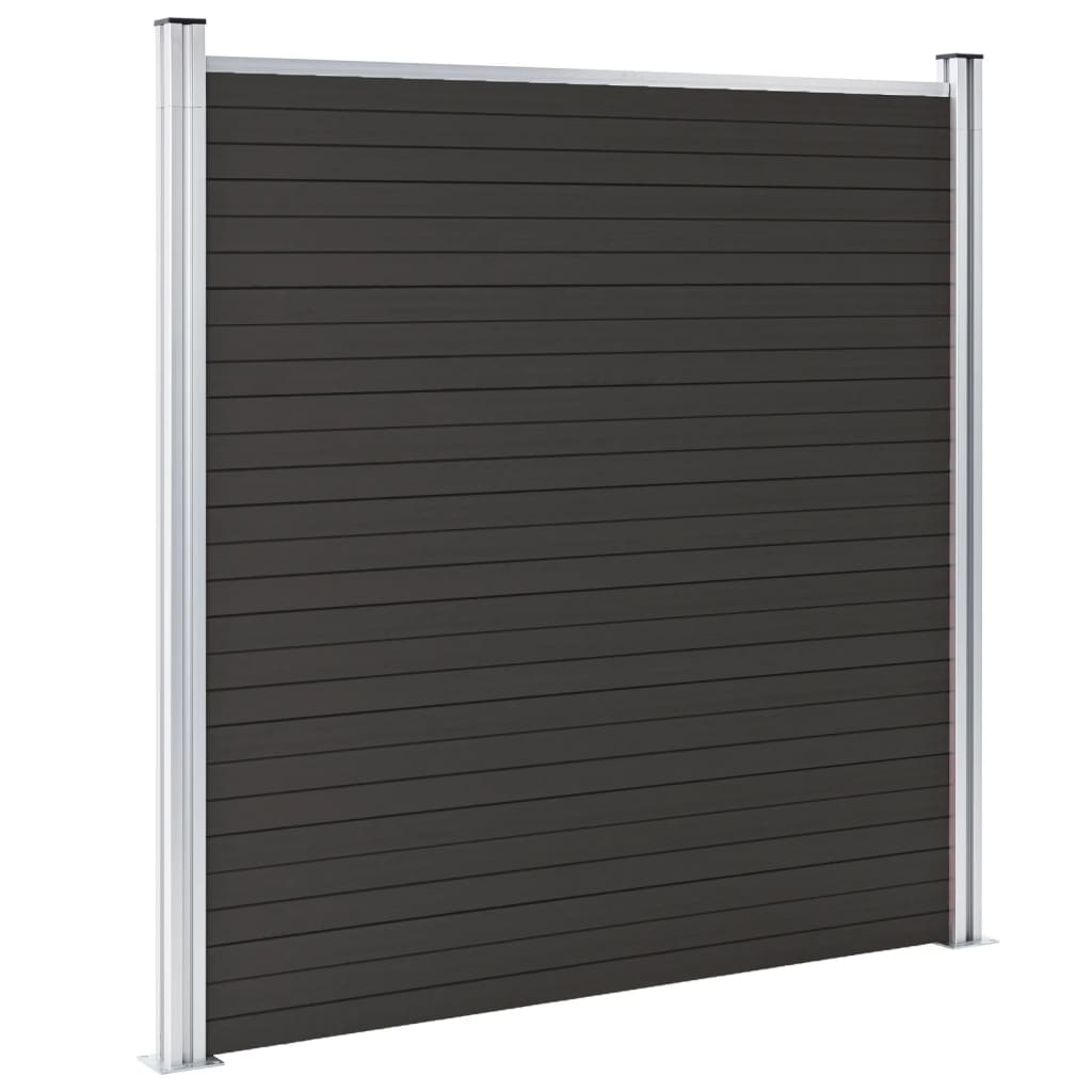 vidaXL Panneau de clôture WPC 180x186 cm Noir