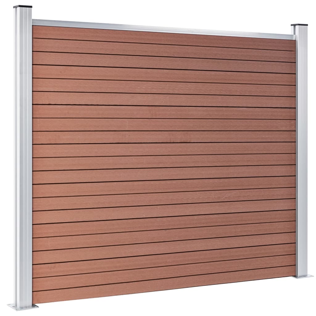 vidaXL Panneau de clôture WPC 180x146 cm Marron
