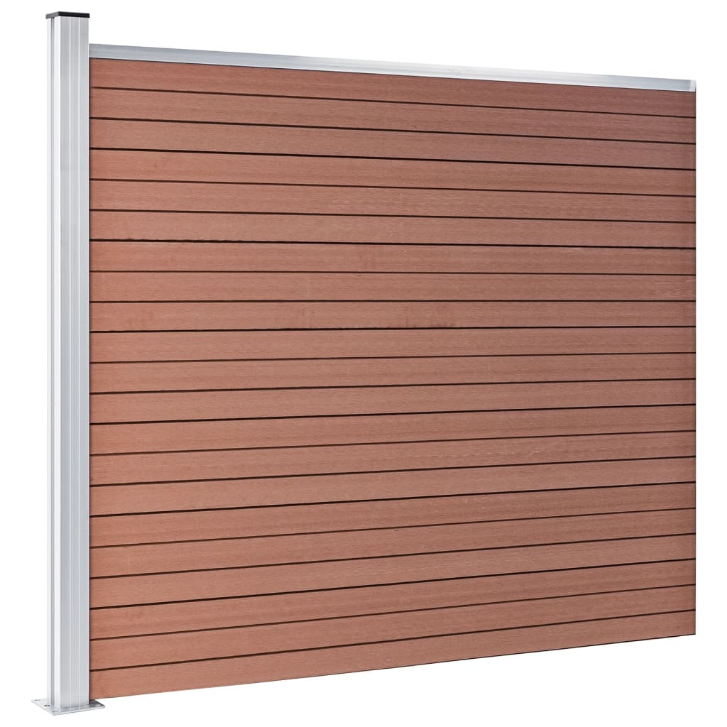 vidaXL Panneau de clôture WPC 175x146 cm Marron