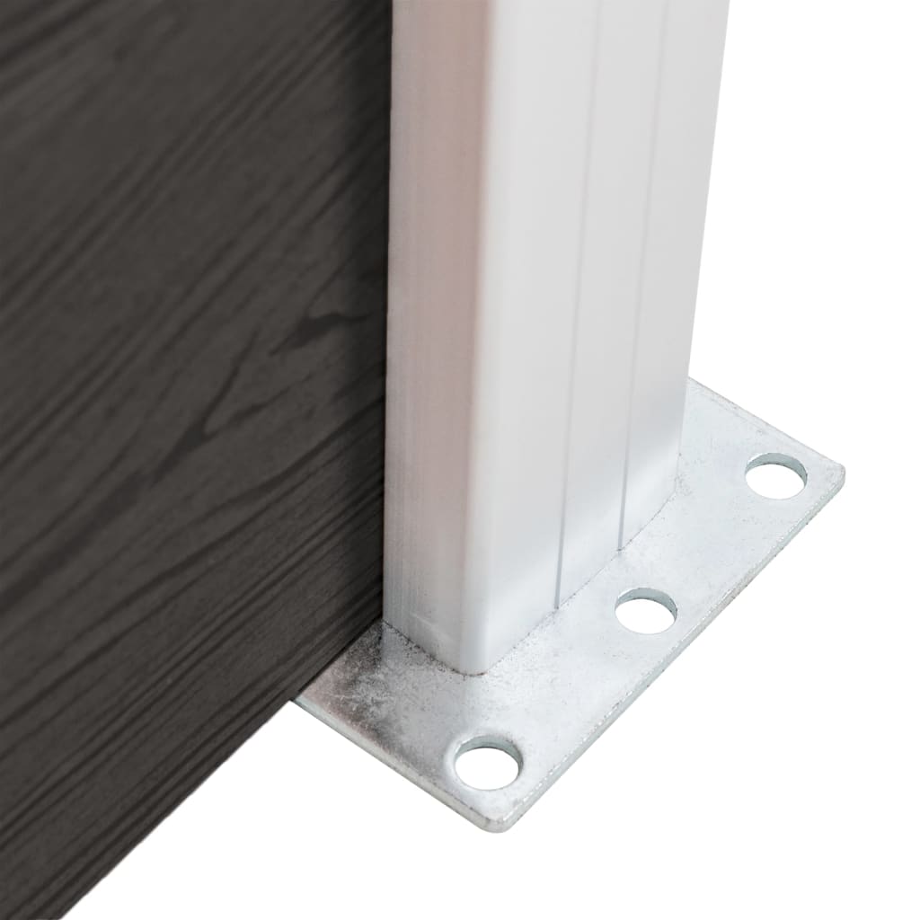 vidaXL Panneau de clôture WPC 180x146 cm Gris