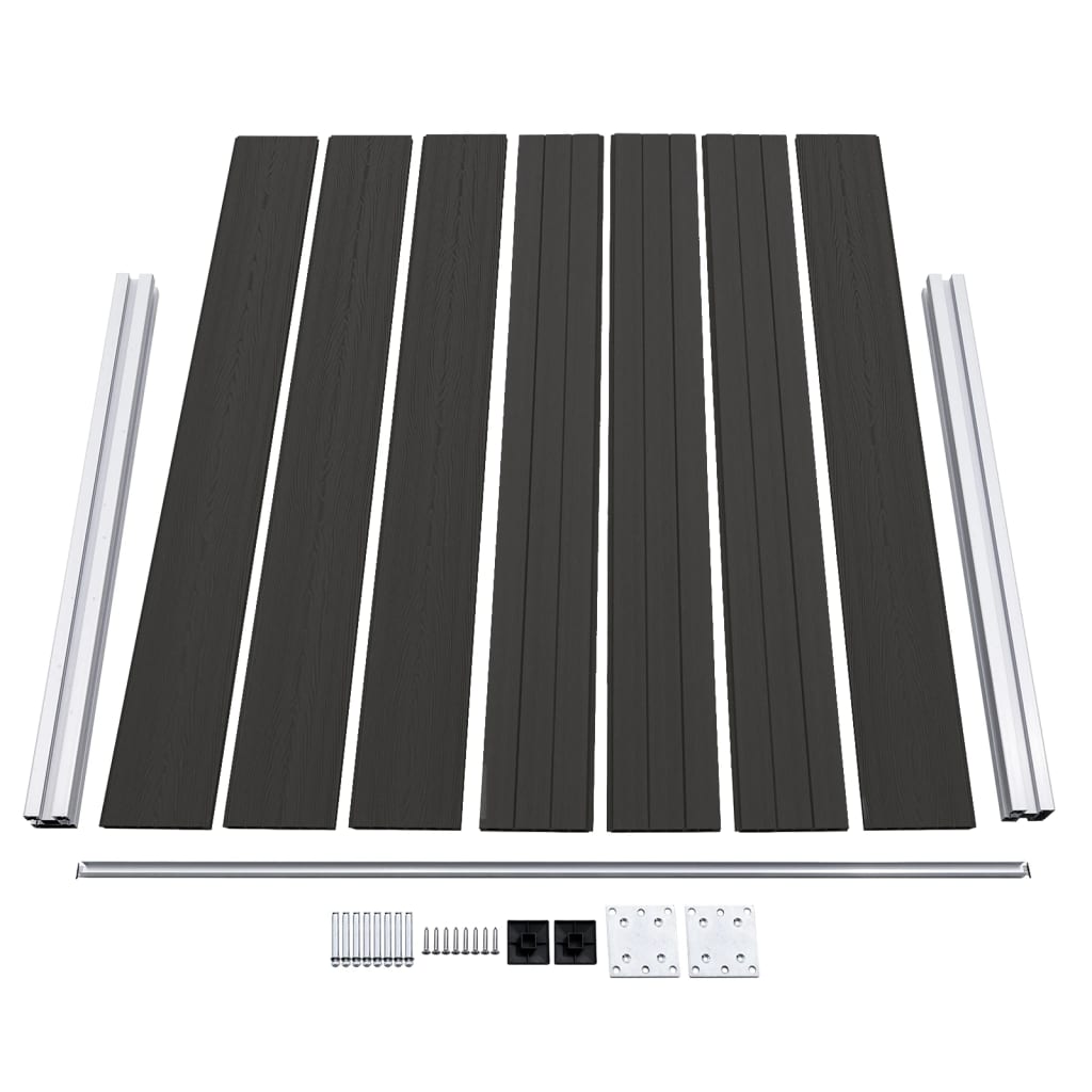vidaXL Panneau de clôture WPC 180x146 cm Noir