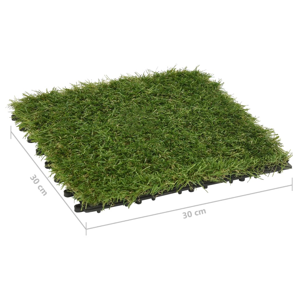 vidaXL Carreaux de gazon artificiel 22 pcs Vert 30x30 cm
