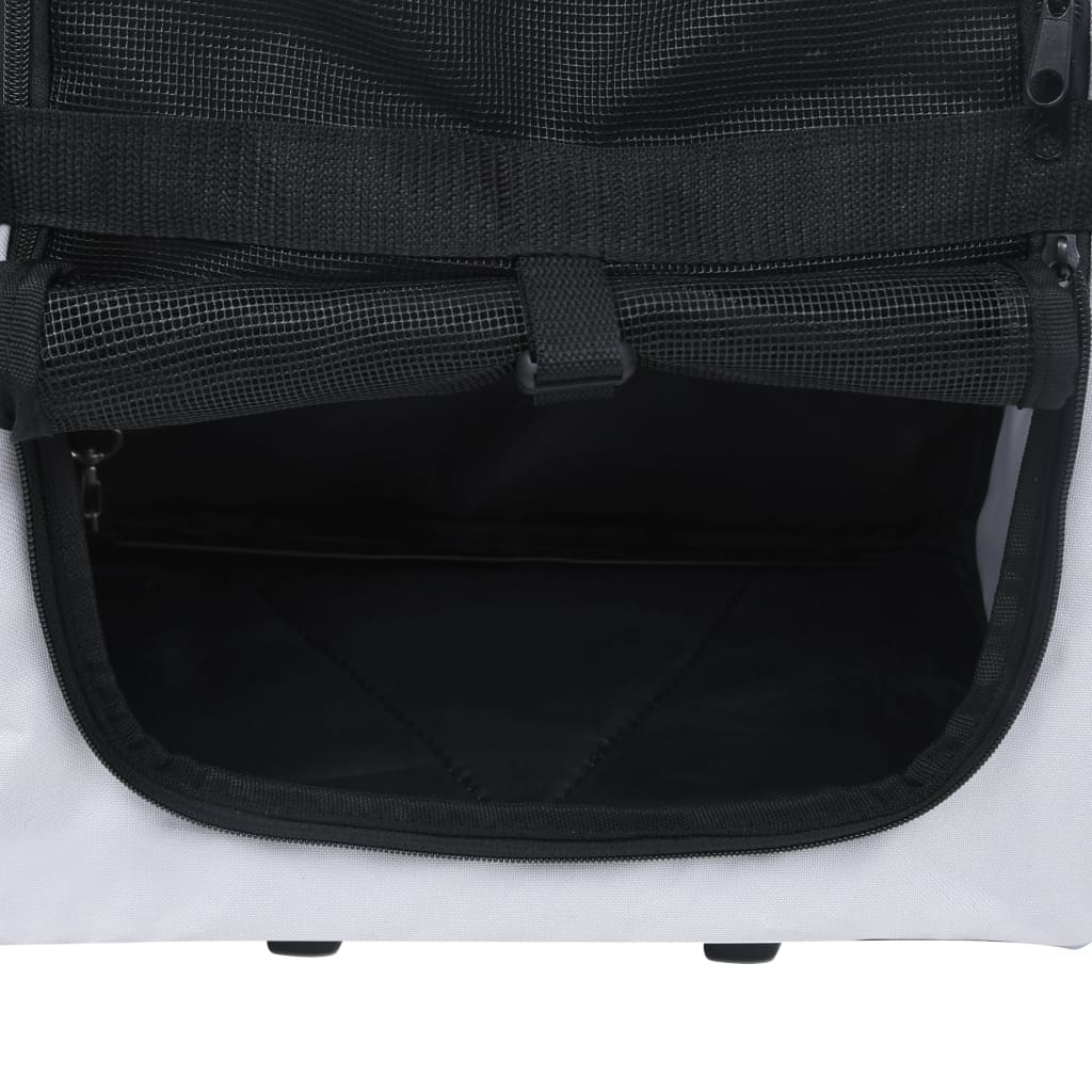 vidaXL Chariot polyvalent pliable pour animaux de compagnie Gris