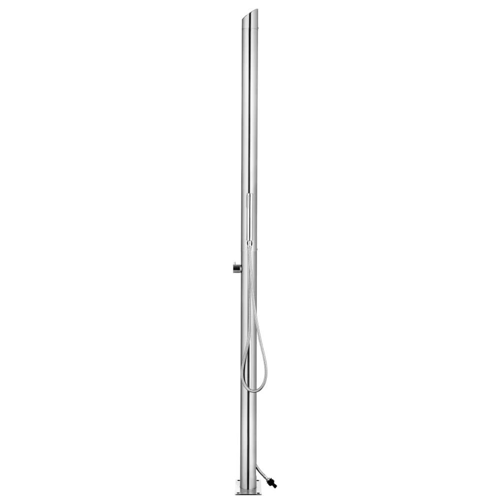 vidaXL Douche de jardin 220 cm Acier inoxydable