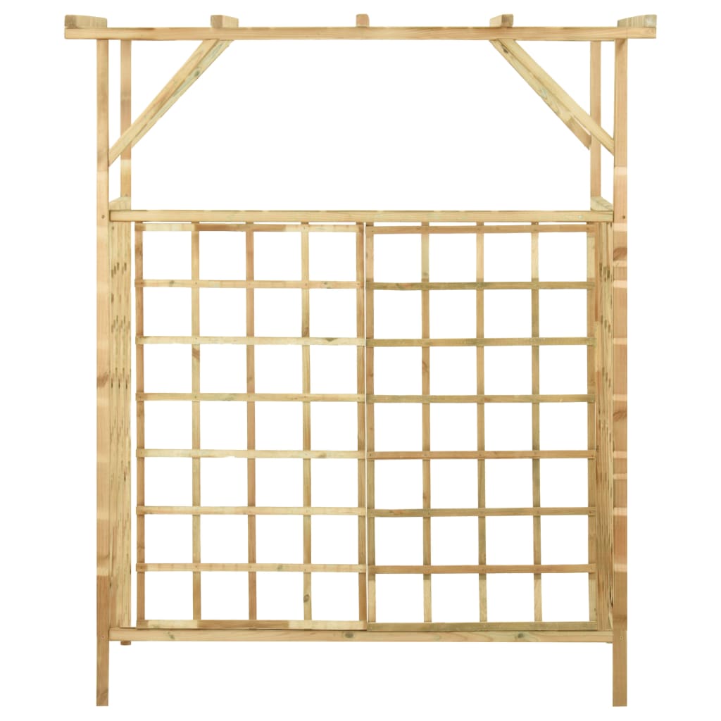 vidaXL Pergola de jardin pour poubelles doubles Bois de pin imprégné
