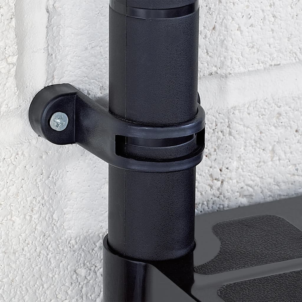 vidaXL Étagère de rangement à 4 niveaux Noir 122x30,5x130 cm Plastique