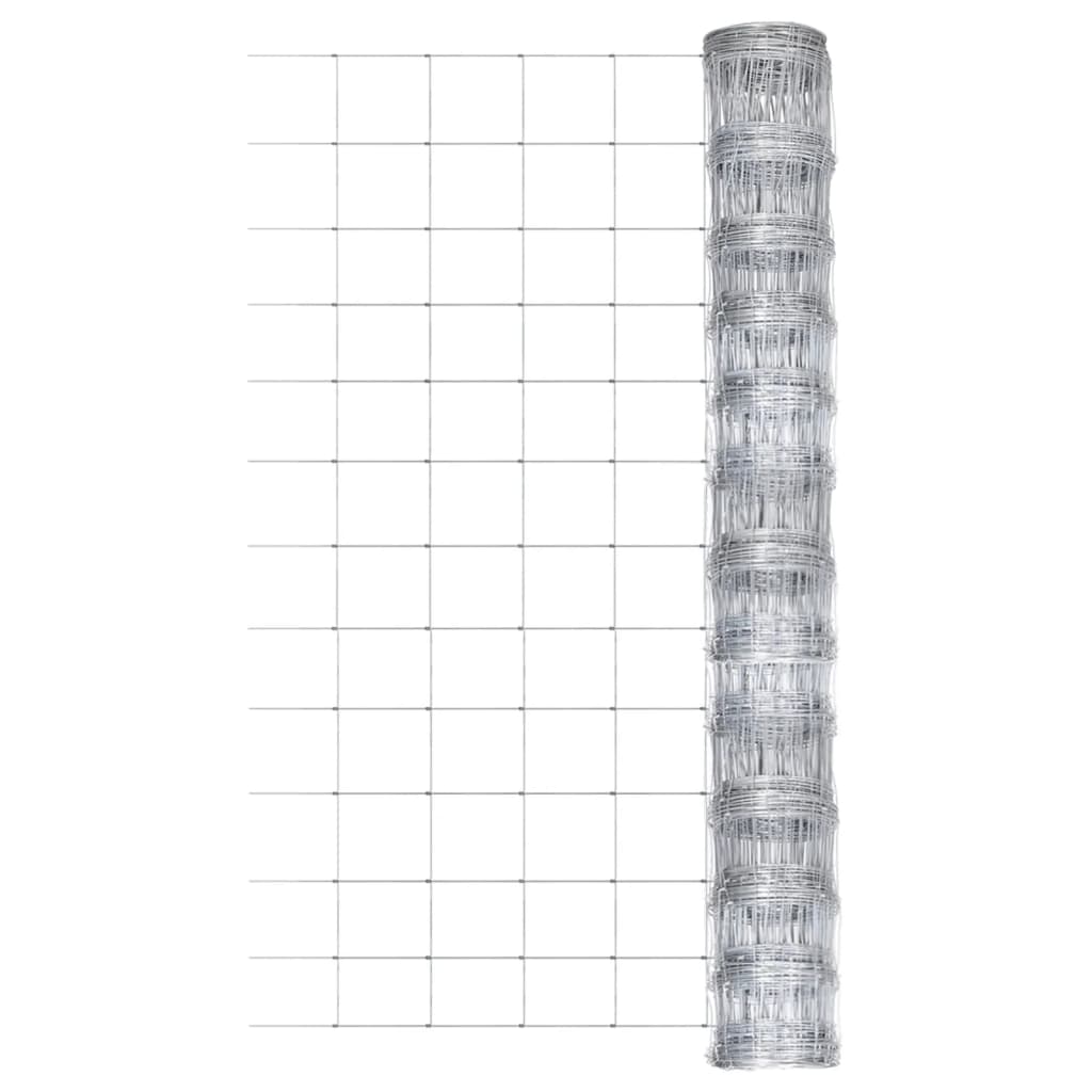 vidaXL Clôture de jardin Acier galvanisé 50x1,25 m Argenté