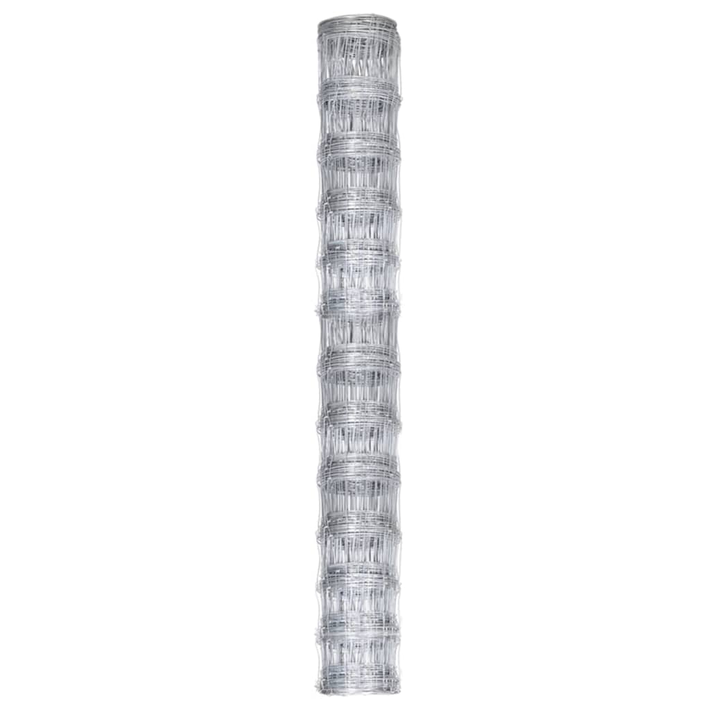 vidaXL Clôture de jardin Acier galvanisé 50x1,25 m Argenté