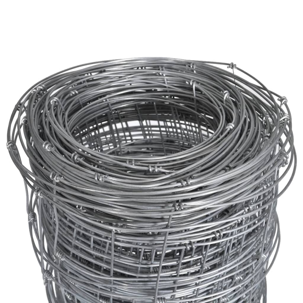 vidaXL Clôture de jardin Acier galvanisé 50x1,25 m Argenté