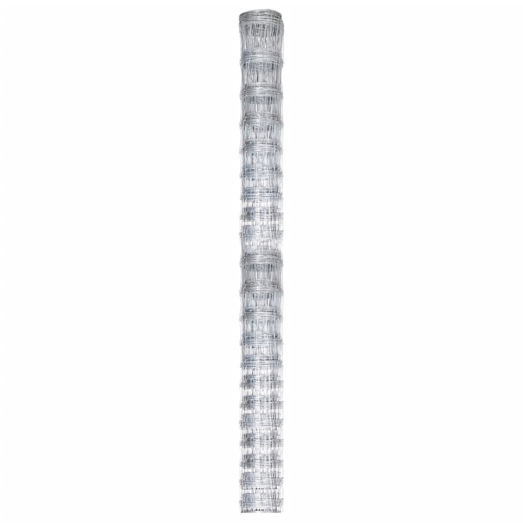 vidaXL Clôture de jardin Acier galvanisé 50x1,25 m Argenté