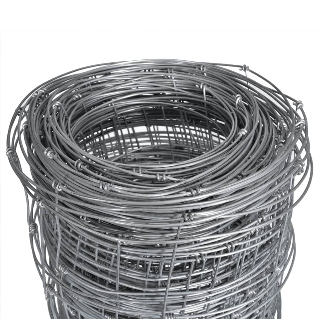 vidaXL Clôture de jardin Acier galvanisé 50x1,25 m Argenté