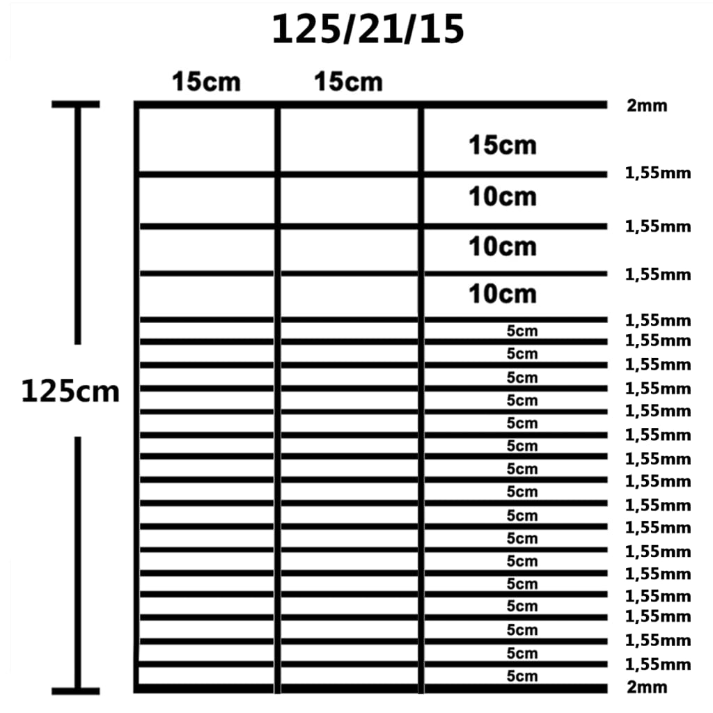 vidaXL Clôture de jardin Acier galvanisé 50x1,25 m Argenté