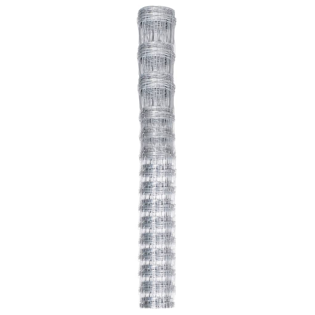 vidaXL Clôture de jardin Acier galvanisé Argenté 50x1,6 m