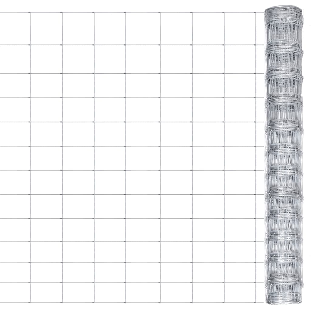 vidaXL Clôture de jardin Acier galvanisé 50x1,25 m Argenté