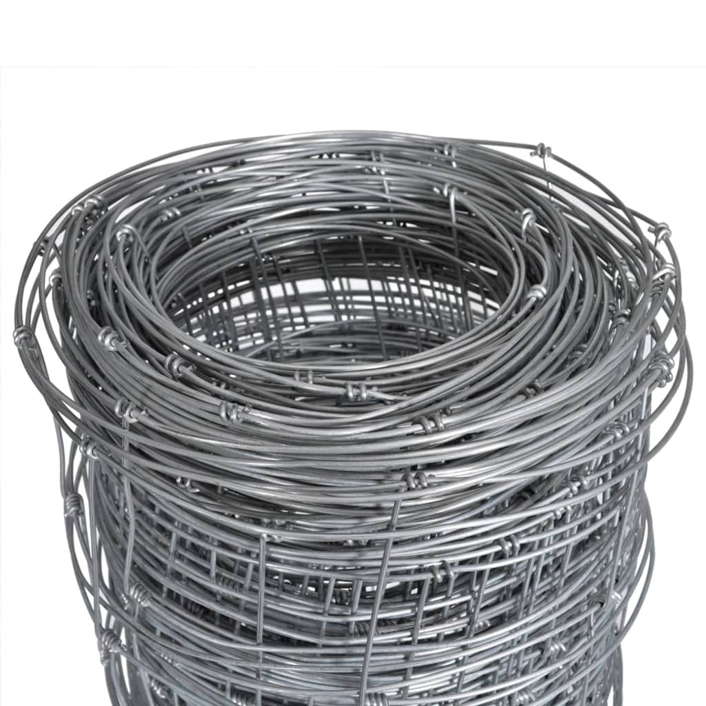 vidaXL Clôture de jardin Acier galvanisé 50x1,5 m Argenté
