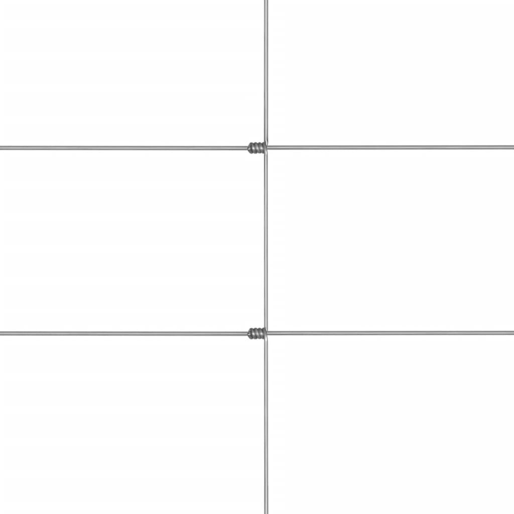 vidaXL Clôture de jardin Acier galvanisé 50x1,5 m Argenté