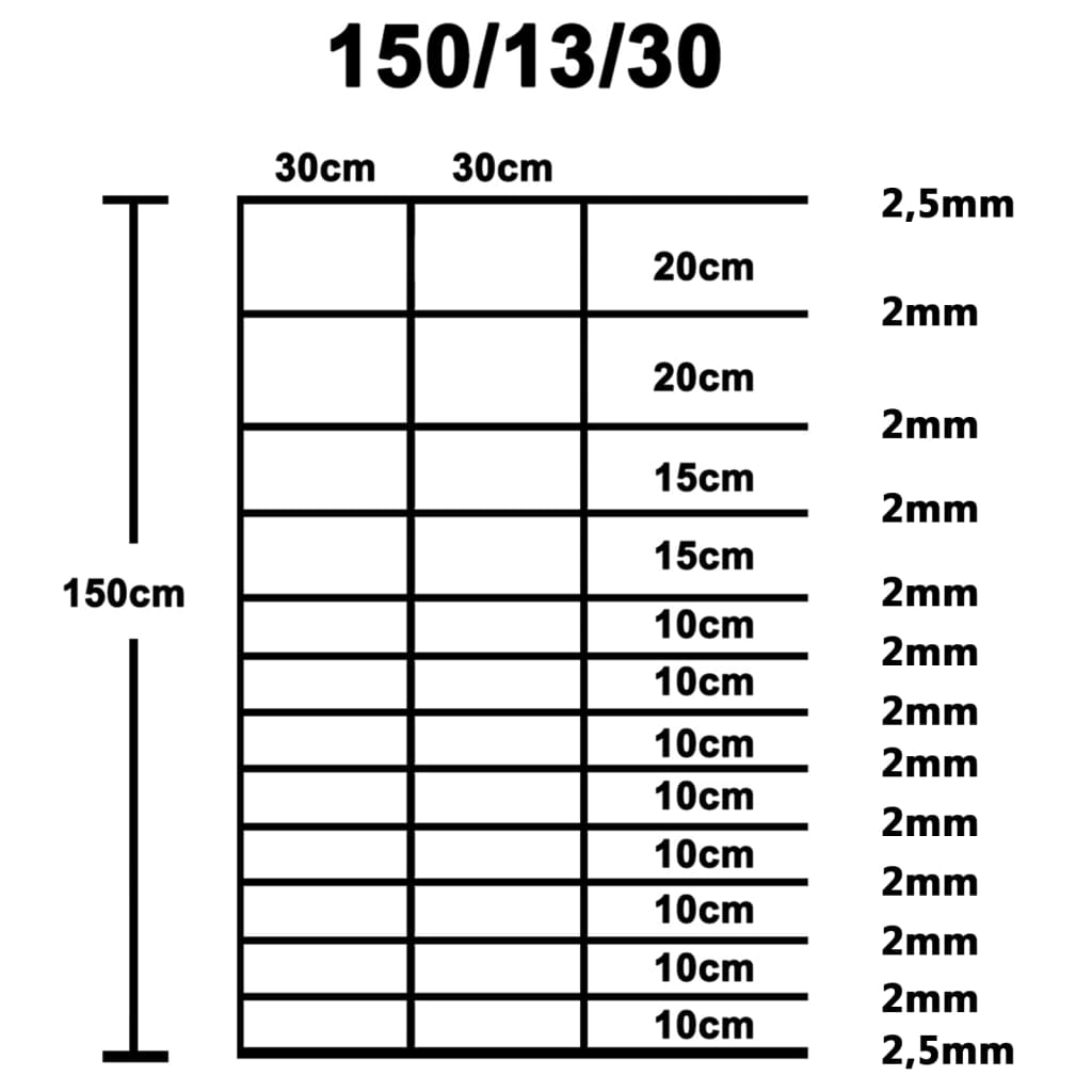 vidaXL Clôture de jardin Acier galvanisé 50x1,5 m Argenté